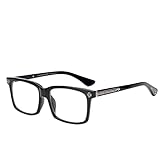 Black Classic Thick Square Frame Clear Lens Glasses for Women Men Non Prescription Eyeglasses (black)