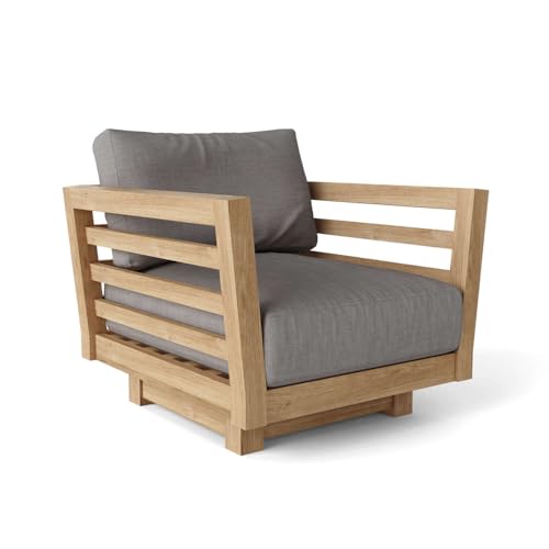 Sillón giratorio estilo Rococó madera teka