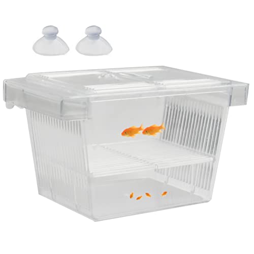 Aquarium Zuchtbox 17x8,5x12,5 Cm - Brutkasten Für Fischbabys Mit Saugnäpfen