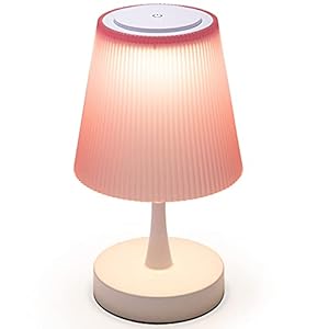 Pink Lamp for Girls Bedrooms – Modern Small Table Lamp for Bedroom, Bedside Nightstand, Nursery, Cute Kids Lamp with USB Charging Port, 3-Level Touch Dimmable Switch
