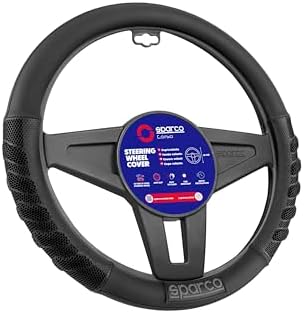 Sparco 1 Funda Universal para Volante de Coche, Negro