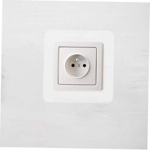 Protector de interruptor de luz de acrílico blanco PRETYZOOM autoadhesivo para hogar 6
