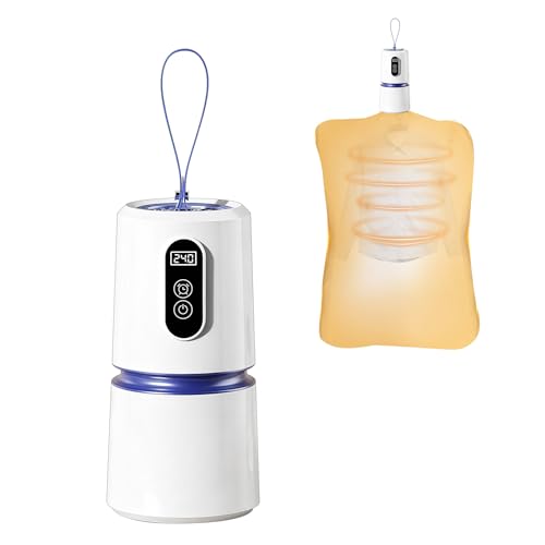 BORUiT Portable Clothes Dryer, Quick Drying Mini Laundry Dryers for Clothes with Drying Bag, 110v Small Compact Electric Dryer Machine for Travel, RV, Apartment, Secadora Portatil de Ropa