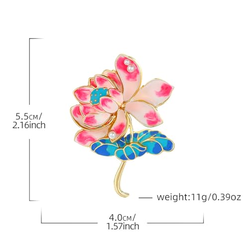 Image of Rhinestone Flower Brooch 18K Gold Plated Flower Floral Brooch Elegant Pearl Lapel Pin Costume Jewelry Thanksgiving Day Birthday Wedding Gifts for Mom Wife