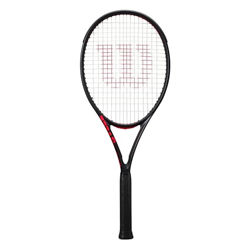 Wilson Clash 100 Pro V3 Strung - Raqueta de Tenis para Adultos, tamaño de Agarre 2-4 1/4 Pulgadas, encordada con sensación 16 Natural a tensión de Rango Medio