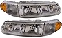 Evan-Fischer Headlight Set Compatible with 1997-2005 Buick Century 1997-2004 Regal Left Driver and Right Passenger Side Halogen With bulb(s)