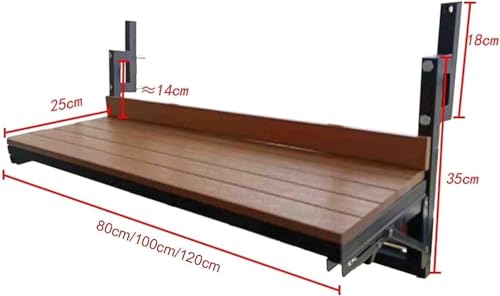 Table d'appoint suspendue pour balustrade de balcon meuble balcon pliable