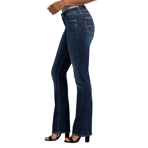 Silver Jeans Co. Women's Suki Mid Rise Curvy Fit Slim Bootcut Jeans2