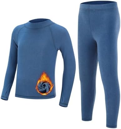 Runhit Boys Thermal Underwear Set Youth Kids Long Johns Boy Base Layer Soft Thermal Pants Fleece Lined Long Sleeve Shirt Runhit Boys Thermal Underwear Set Youth Kids Long Johns Boy Base Layer Soft Thermal Pants Fleece Lined Long Sleeve Shirt
