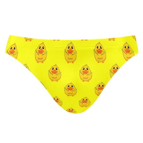 Men's Swim Briefs Cute Yellow Rubber Duck Swimsuit Beach Swimwear Bikini M B0404248