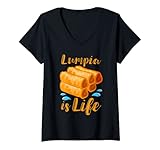 Photo Gallery donna lumpia is life filippino food lover pinoy food spring roll maglietta con collo a v Photo Gallery donna lumpia is life filippino food lover pinoy food spring roll maglietta con collo a v