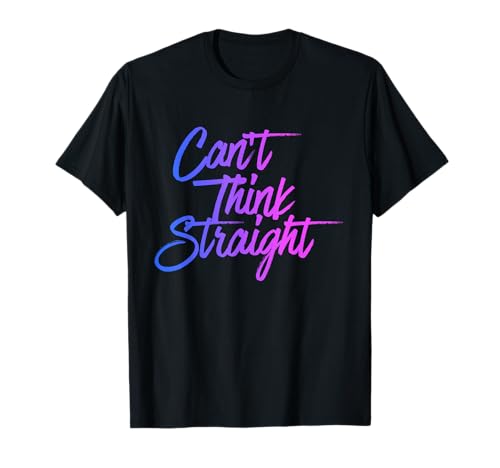 Can't Think Straight TShirt Funny Bisexual Bi Pride Flag Tee T-Shirt
