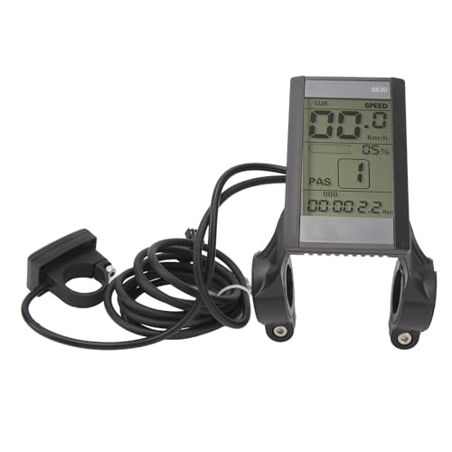 Écran LCD multifonction S830 haute précision en ABS pour guidon de vélo 22,2 mm