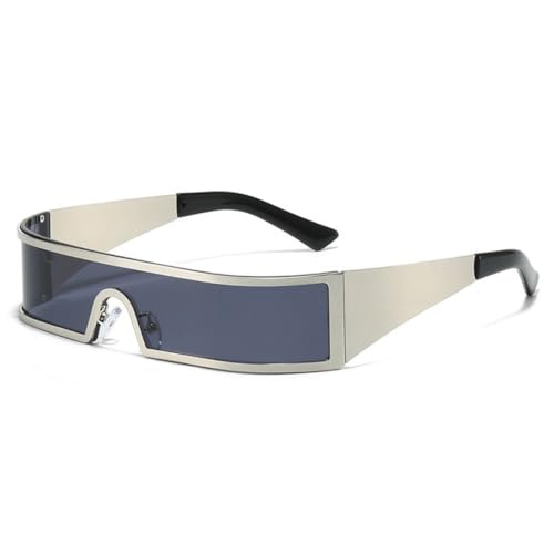 Lunettes de soleil de luxe finition métal et verres monoblocs