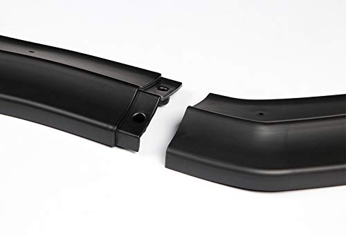 image for HK5 EPARTS 3 Pieces Style Unpainted Matt Black ABS Front Bumper Lip Sp