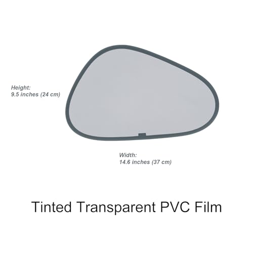 TFY Car Side Window Sun Shade - Static Cling Dark Transparent Film for Low-Angle Sunlight, UV Protection, Heat Reduction, Easy Install & Removable Sun Visor for Driver and Passenger, 2 Pieces