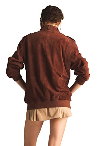 Members Only Women's Soft Suede Iconic Oversized Jacket4