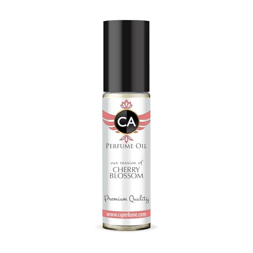 CA Perfume Originals Cherry Blossom Unisex Fragrance Oil Floral Scent Long Lasting Perfumes for Women &amp; Men Travel Size TSA Ready Mini Parfum Body Oil Roll-on 0.33 Fl Oz 10ml