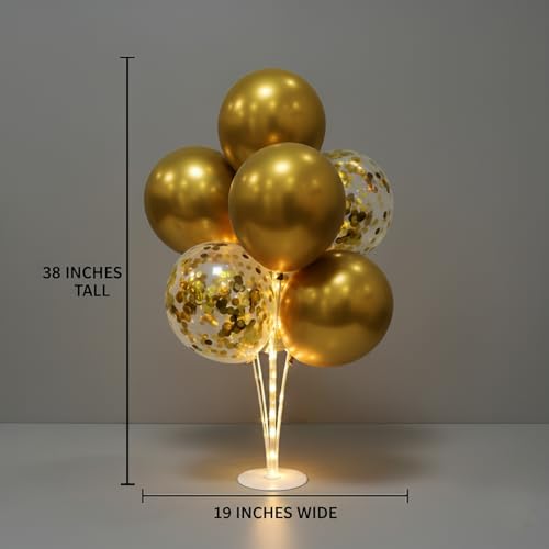 Image of 6 Sets LED Balloon Table Centerpieces for Party Decorations | with Pump, Light Up Balloon Centerpiece for Table, Balloon Stand Kit for Birthday, Wedding, and Christmas Decorations