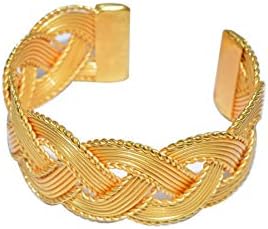 Handmade Design Yellow Gold Plated Cuff Bracelet Fashion Jewellery