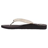 cobian Women's Skinny Bounce Flip Flop, Bone, 8 UK/8 M US