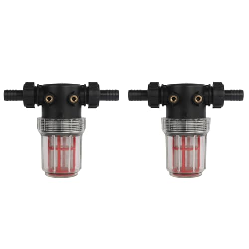 Filtro de agua en línea para lavadora a presión, manguera de 20 mm con conexión rápida (Pack 2X)