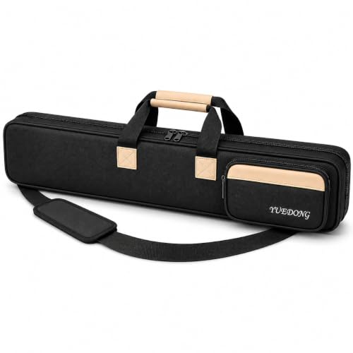 Image of Street27 Premium Padded Flute Carry Bag, 1200D Oxford Cloth Gig Bag for Up to 7 Flutes with Adjustable Shoulder Strap, Water-Resistant Lightweight Instrument Carry Case, Black, 75cm
