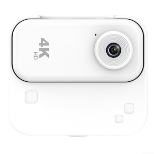 Lapiglo Cámara de acción 4K para cámara deportiva ultra HD, impermeable, soporte para casco, compatible con cámara Vlog para ciclismo, buceo, senderismo, viajes, aventura (blanco)