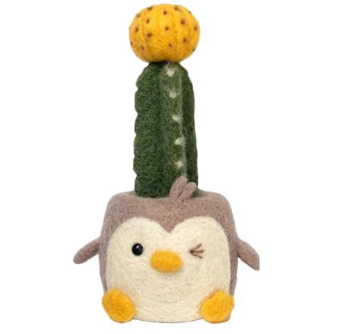 YJIUYUANQ Full Range of Needle Felting Kit Cactus Wool Felted Set - Penguin