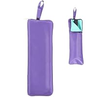 sourcing map Wet Umbrellas Bag, 11 x 5 Inch Waterproof Oxford Cloth Reversible Umbrellas Sleeve Cover Portable Waterproof Case for Wet Travel Folding Umbrellas Travel Home Outdoor, Purple
