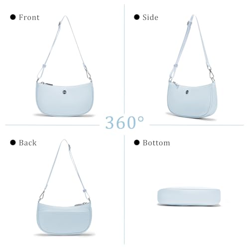 Image of Shoulder Bag for Women Handbags with Adjustable Strap Underarm Purse Mini Clutch Purses Trendy Crescent Bags 1L