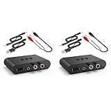 Masslla 2X Bluetooth 5.3 Audio-Receiver NFC USB U Disk 3,5 mm AUX USB Stereo Musik Wireless Adapter für Auto-Lautsprecher-Verstärker