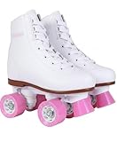 Chicago Girls Rink Roller Skates – Classic High-Top Quad Skates, Padded Ankle Collar, 54mm Urethane Wheels, Adjustable Trucks, Indoor & Outdoor