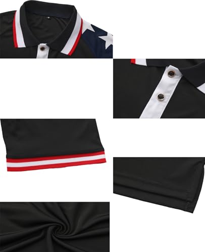 KUFORES Camisa polo masculina secagem rápida desempenho manga curta tático piqué golfe, A - Branco,