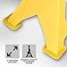 YELLOW JACKET 2 Ton Jack Stands with Double Locking and Large Foot Base for Lifting Car, Heavy Duty Steel, 4,400 lb Capacity, Yellow, 1 Pair