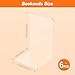 Acrylic Bookends 6 Pcs, Clear Book Ends for Shelves, Transparent Organizer, Holder Stand Decorative, Stoppers for Heavy Duty Books, CD, File, Video Games