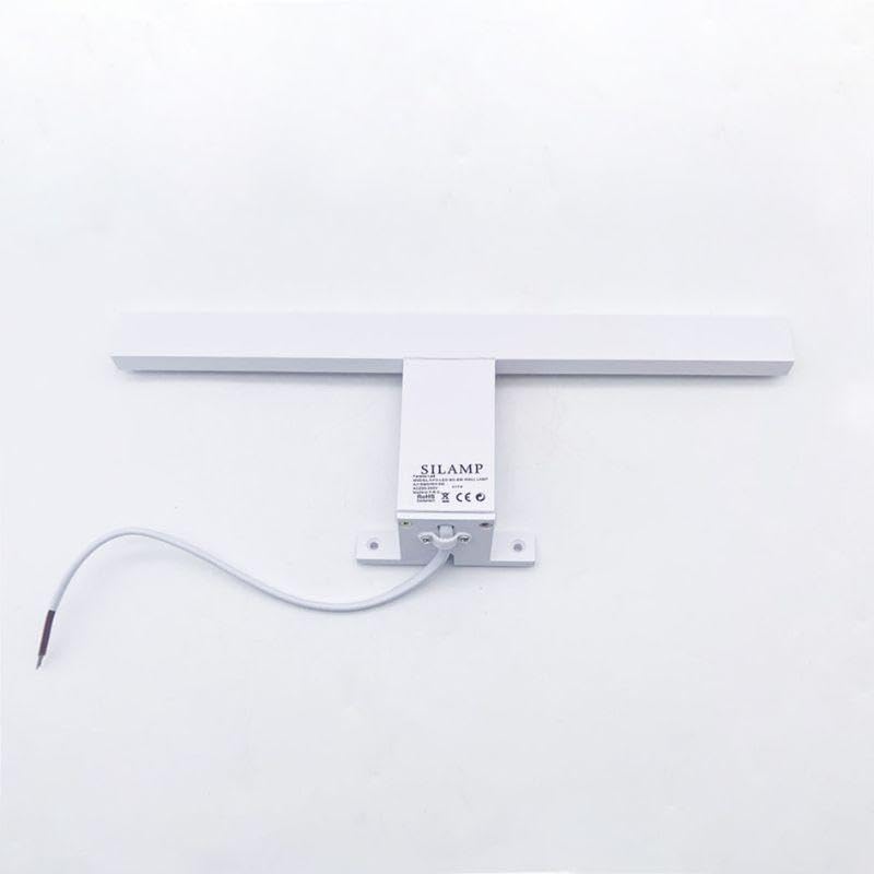 Silamp - Aplique de pared para cuarto de baño blanco, 6 W, IP44, 6000 K, 8000 K, color blanco frío
