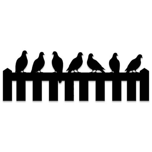 Birds on Fence Metal Wall Art Metal Outdoor Decor Metal