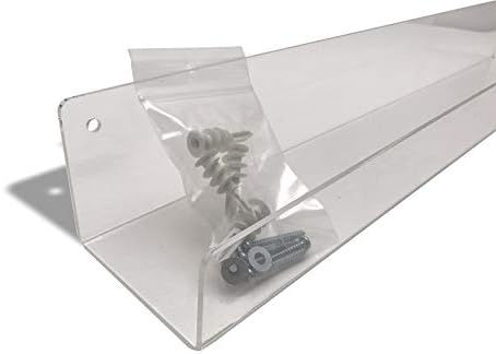 Miniatura 2 de Estantería flotante de acrílico transparente de 24 pulgadas, estantería para niños, estante invisible para especias, juego de 1 unidad
