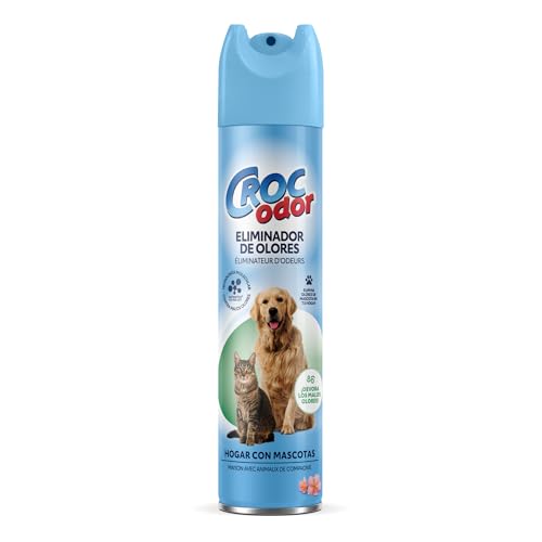 CROCODOR Spray – Eliminador de Olores para Mascotas 300 ml | Neutralizador de Mal Olor de Perros y Gatos para Hogar, Sofás, Alfombras y Habitaciones | Tecnología Molecular