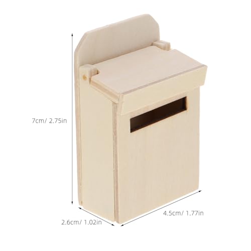 Boîte aux lettres miniature bois réaliste pour projets et artisanat