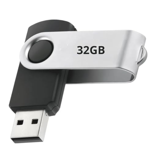 Pen Drive USB Giratório em Metal, Alta Velocidade para PC, Notebook, TV e Som Automotivo (32, GB)