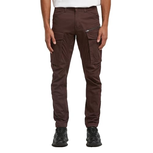G-STAR Rovic Zip 3D Regular Tapered Pants, Pantaloni, Uomo, Marrone (Chocolate Plum D02190-5126-G692), 31W / 34L