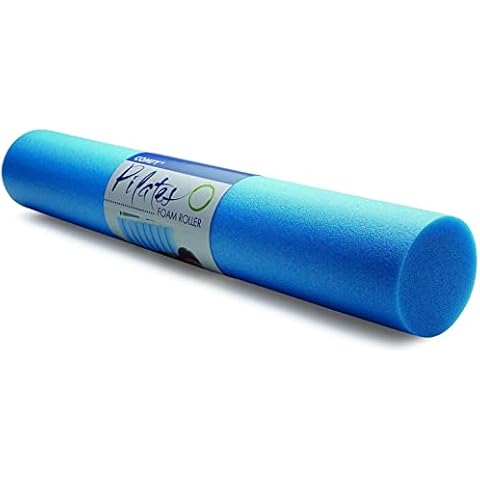 NMC Pilatesrolle blau 90x15cm Pilates Yogarolle Gymnastik Fitness Foam Rolle Comfy Cover