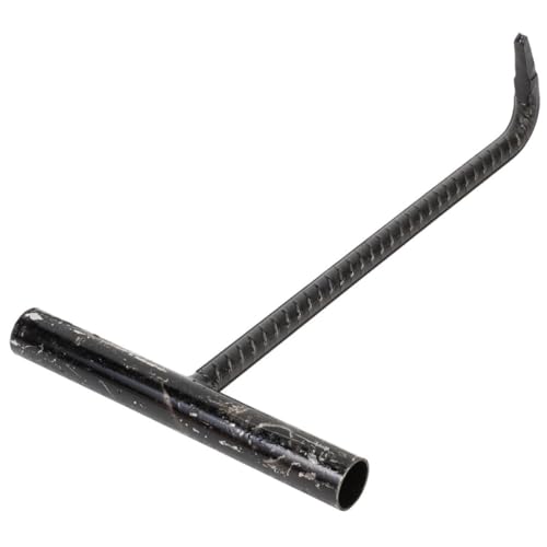 IMIKEYA Crochet Acier Forme T pour Levage de Couvercle de Regard Crochet Robuste pour Porte Roulante Facile à Nettoyer Surface Lisse sans Bavures Usage Pratique