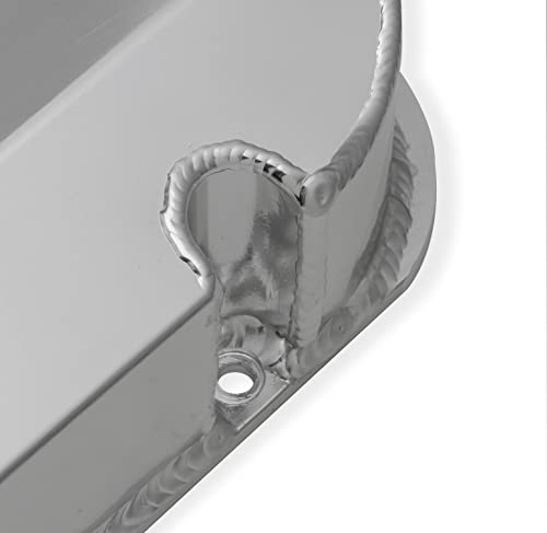 Holley 890004 Aluminum Valve Cover Set Tall Style W/Baffle/Smooth Hole Pair Natural Finish Aluminum Valve Cover Set #TOP2