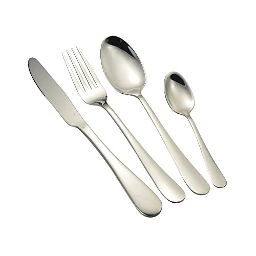 1Above 16 Pieces Cutlery Set for 4 People, Stainless Steel Flatware Set with Spoon, Knives and Fork. Dishwasher Safe, Easy Clean, Mirror Polished (Silver)