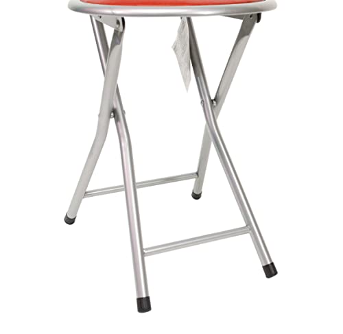 THE SECRET HOME - Pack de 1, 2, 4 y 6 Sillas Plegables de Cocina - Alto. 74 cm x Diámetro. Ø30 cm - Asiento Auxiliar para el Hogar (1, Rojo, Al. 74 cm x D. Ø30 cm) - imagen 7