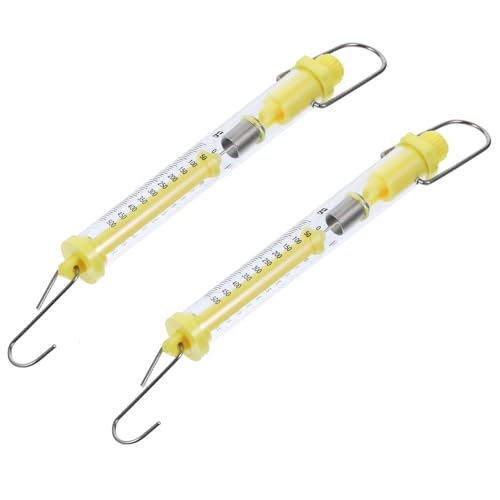 KICHOUSE 2-Piece Spring Scale Plastic Spring Scales for Cylinder Dynamometer Calibration Hanging Hook Random