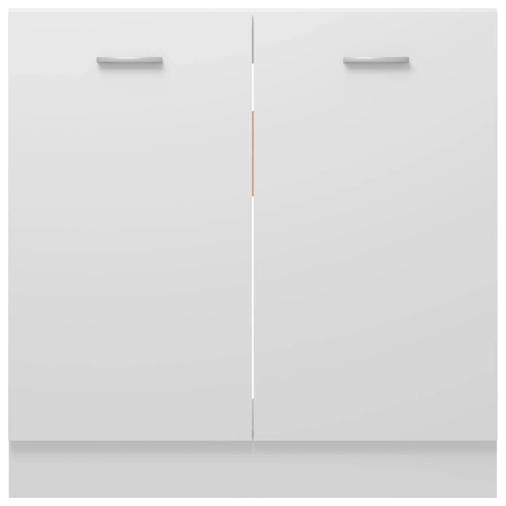 Myheimly Küchenschrank,Unterschrank Küche, Küchenmöbel, Küchenzeile,Standschrank Küche,Wandschränke,Aufbewahrungsschrank Spülenunterschrank Weiß 80x46x81,5 cm Holzwerkstoff